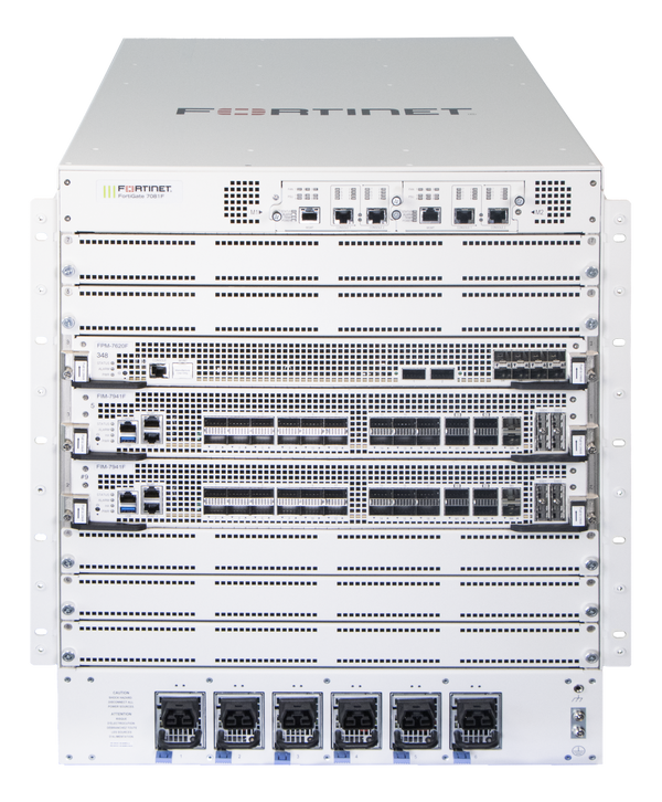 FortiGate 7081F-DC vista frontal superior