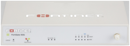 FortiGate 51G-SFP-PoE vista em perspectiva